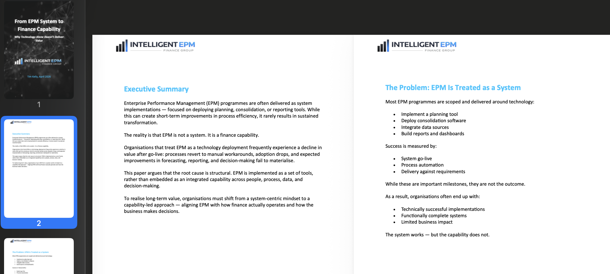 EPM Capability Paper